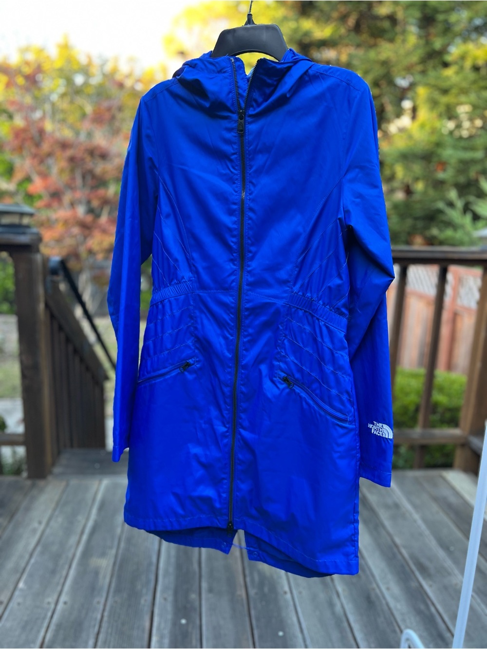 The North Face Women’s Royal Blue Hooded Trench Coat